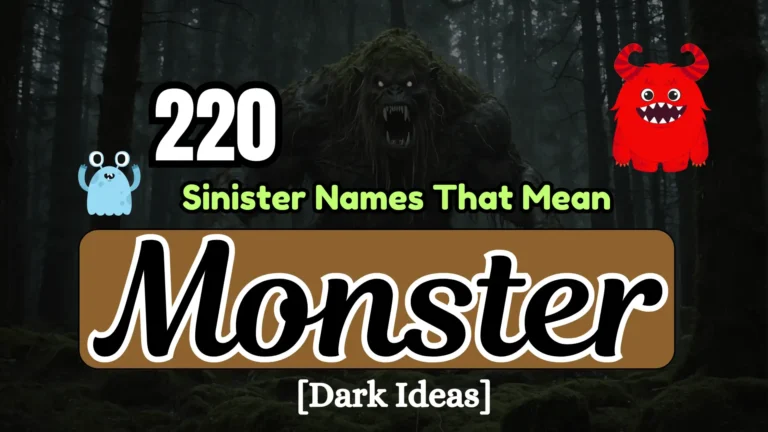 220 Sinister Names That Mean Monster [Dark Ideas]