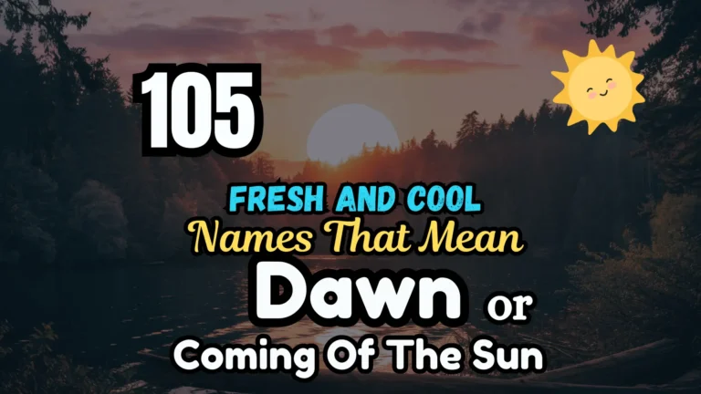 105 Fresh and Cool Names That Mean Dawn Coming Of The Sun